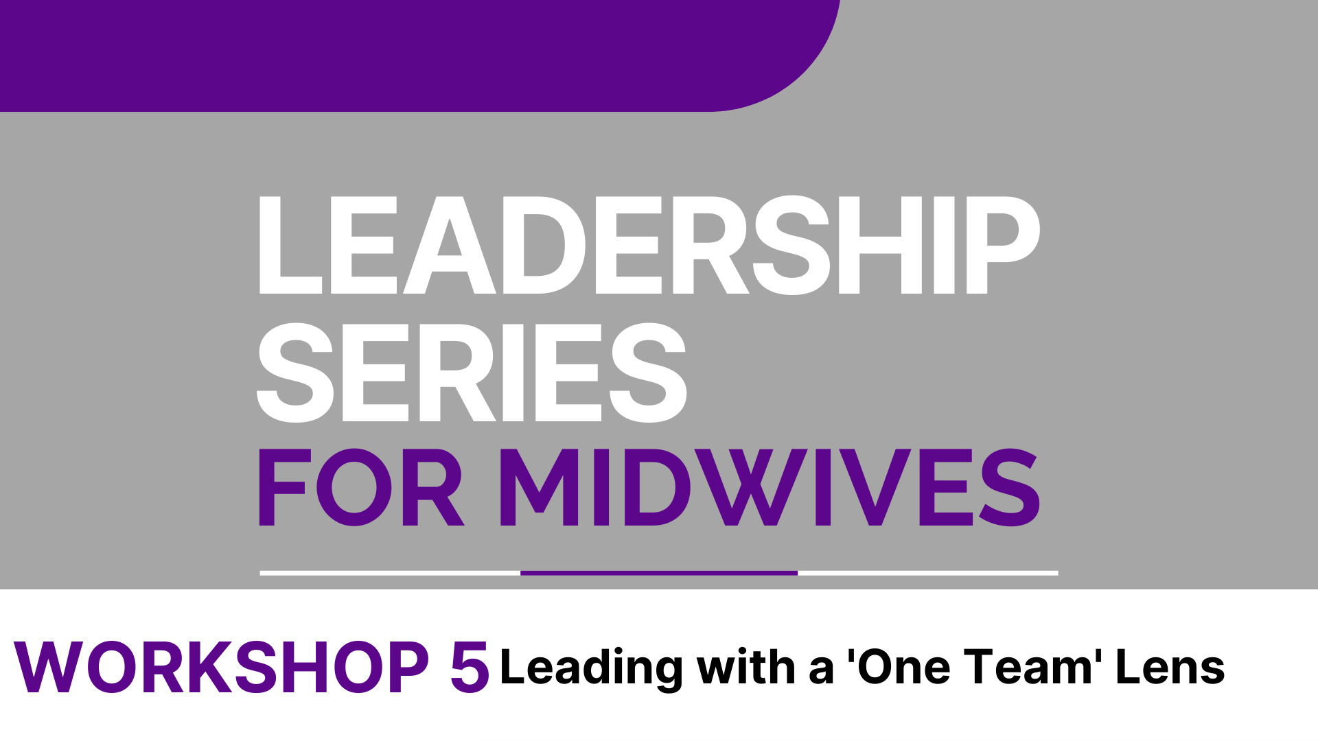 2023 Leadership Series - Workshop 5