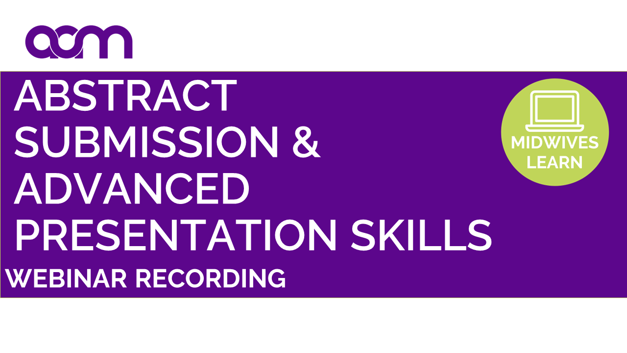 Abstract Submission & Advanced Presentation Skills